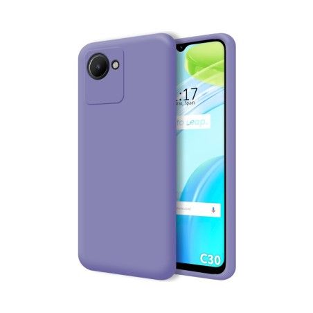 Funda Silicona Líquida Ultra Suave para Realme C30 Color Morada