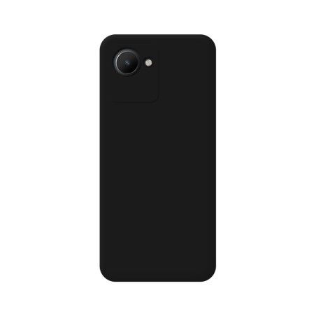 Funda Silicona Líquida Ultra Suave para Realme C30 Color Negra