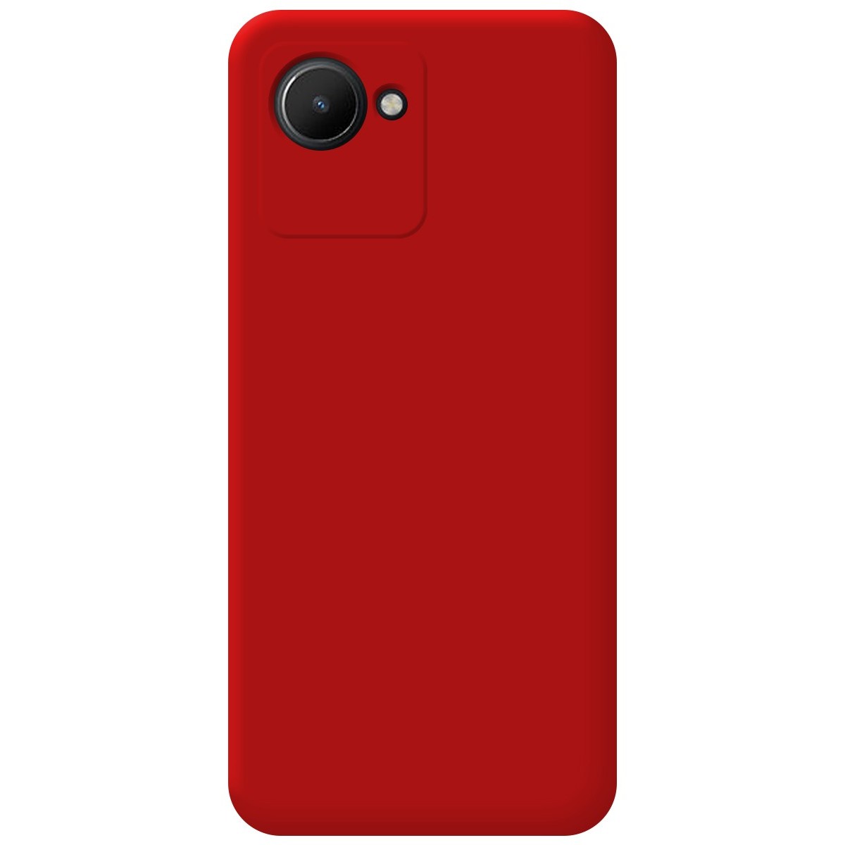 Funda Silicona Líquida Ultra Suave para Realme C30 Color Roja