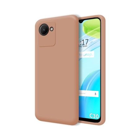 Funda Silicona Líquida Ultra Suave para Realme C30 Color Rosa