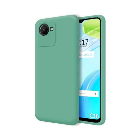 Funda Silicona Líquida Ultra Suave para Realme C30 Color Verde