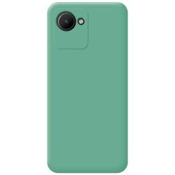 Funda Silicona Líquida Ultra Suave para Realme C30 Color Verde 2