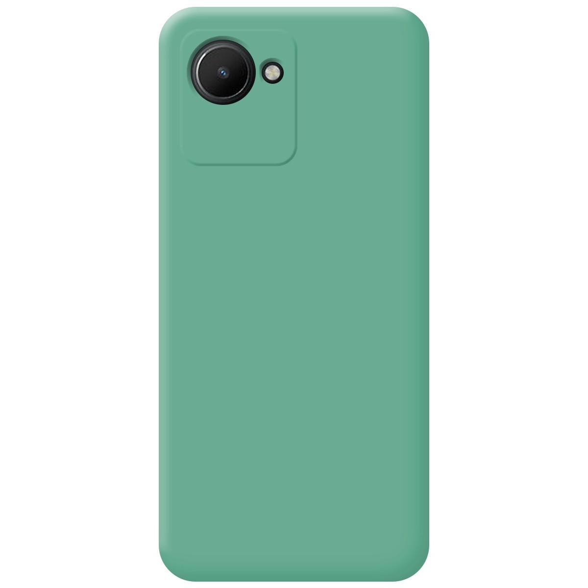 Funda Silicona Líquida Ultra Suave para Realme C30 Color Verde