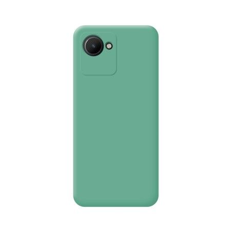 Funda Silicona Líquida Ultra Suave para Realme C30 Color Verde