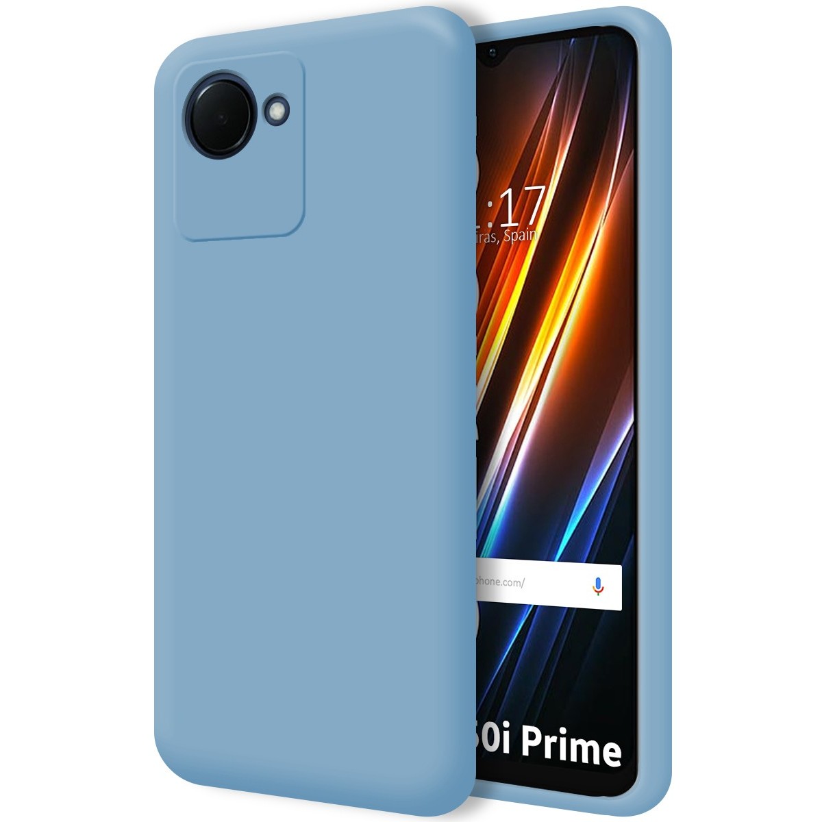 Funda Silicona Líquida Ultra Suave para Realme Narzo 50i Prime Color Azul