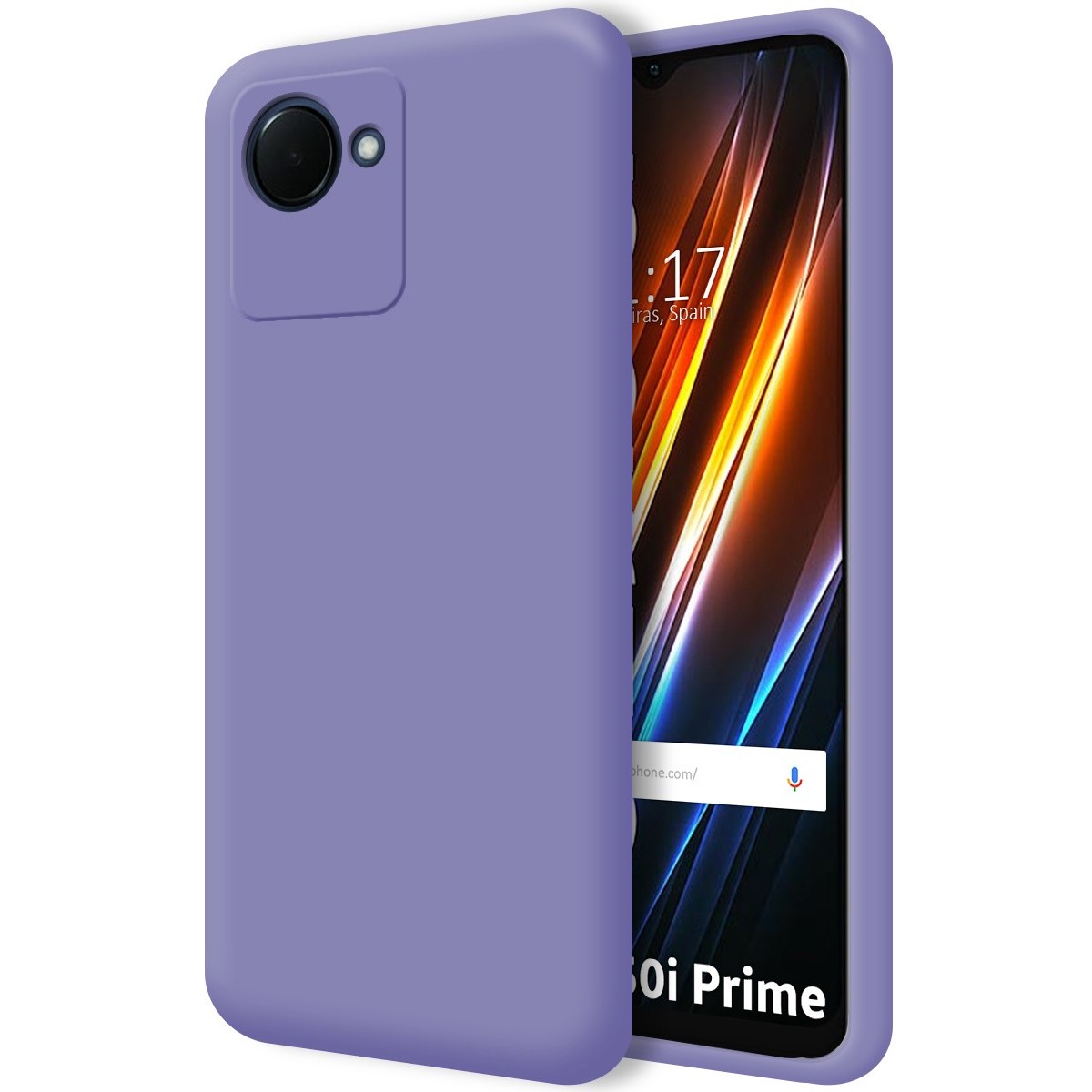 Funda Silicona Líquida Ultra Suave para Realme Narzo 50i Prime Color Morada