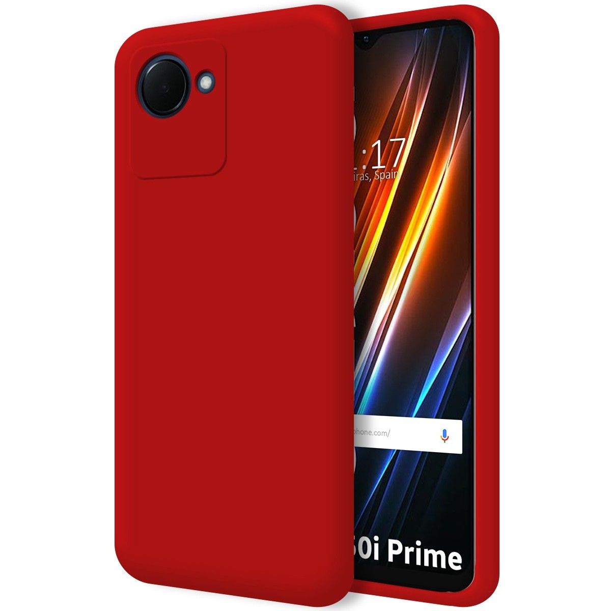 Funda Silicona Líquida Ultra Suave para Realme Narzo 50i Prime Color Roja