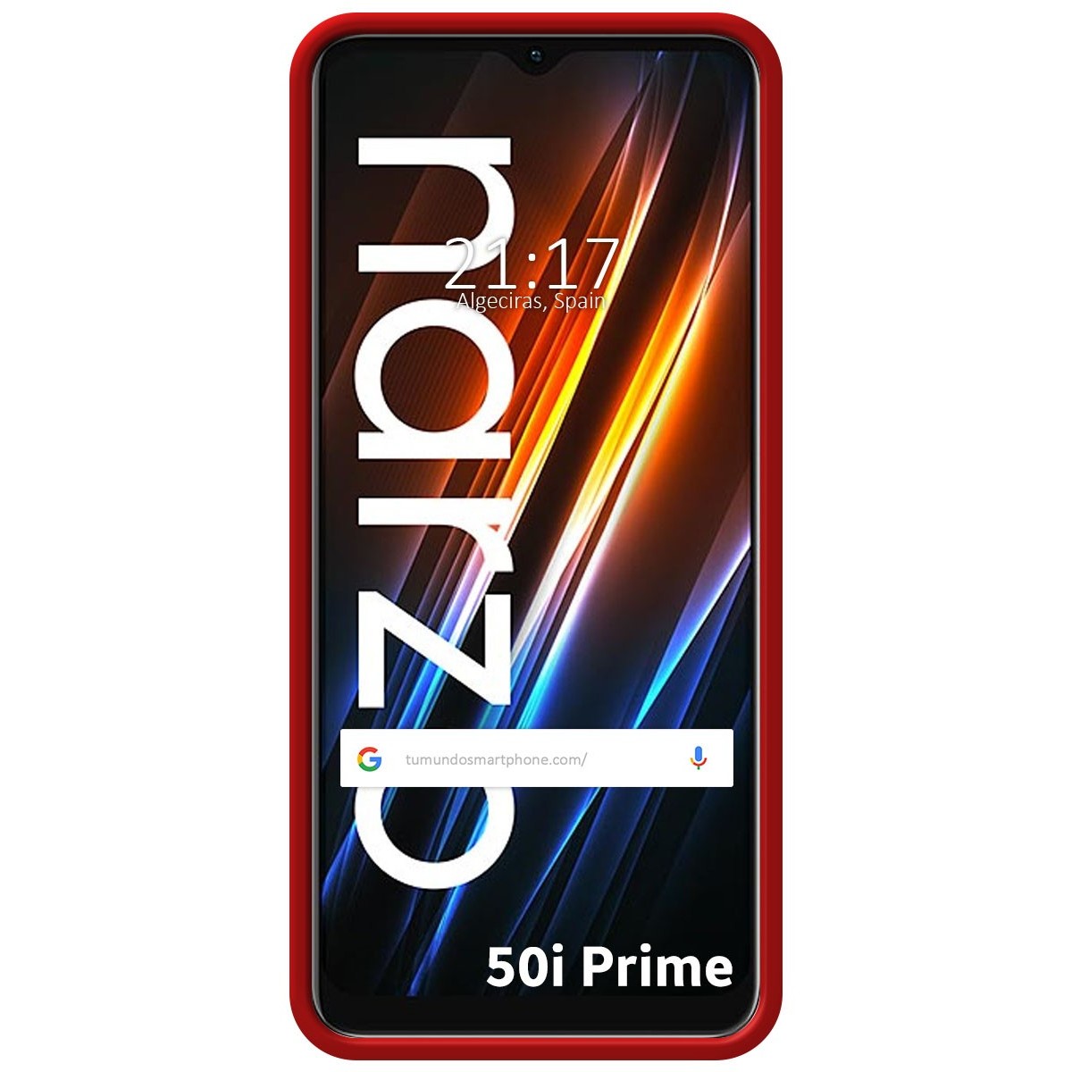 Funda Silicona Líquida Ultra Suave para Realme Narzo 50i Prime Color Roja