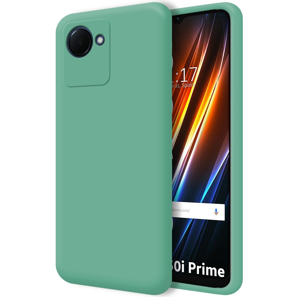 Funda Silicona Líquida Ultra Suave para Realme Narzo 50i Prime Color Verde