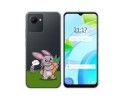 Funda Silicona Transparente para Realme C30 diseño Conejo Dibujos
