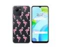 Funda Silicona Transparente para Realme C30 diseño Flamenco Dibujos