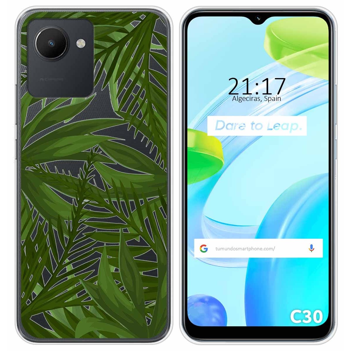 Funda Silicona Transparente para Realme C30 diseño Jungla Dibujos