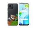 Funda Silicona Transparente para Realme C30 diseño Panda Dibujos