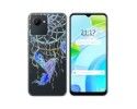 Funda Silicona Transparente para Realme C30 diseño Plumas Dibujos