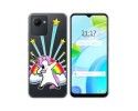 Funda Silicona Transparente para Realme C30 diseño Unicornio Dibujos