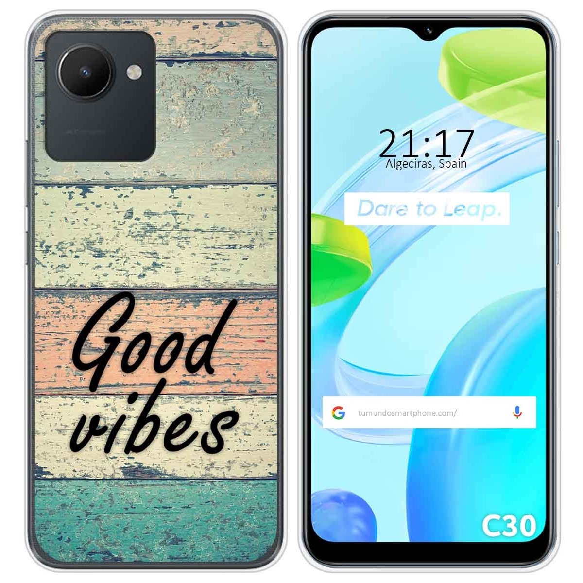 Funda Silicona para Realme C30 diseño Madera 01 Dibujos