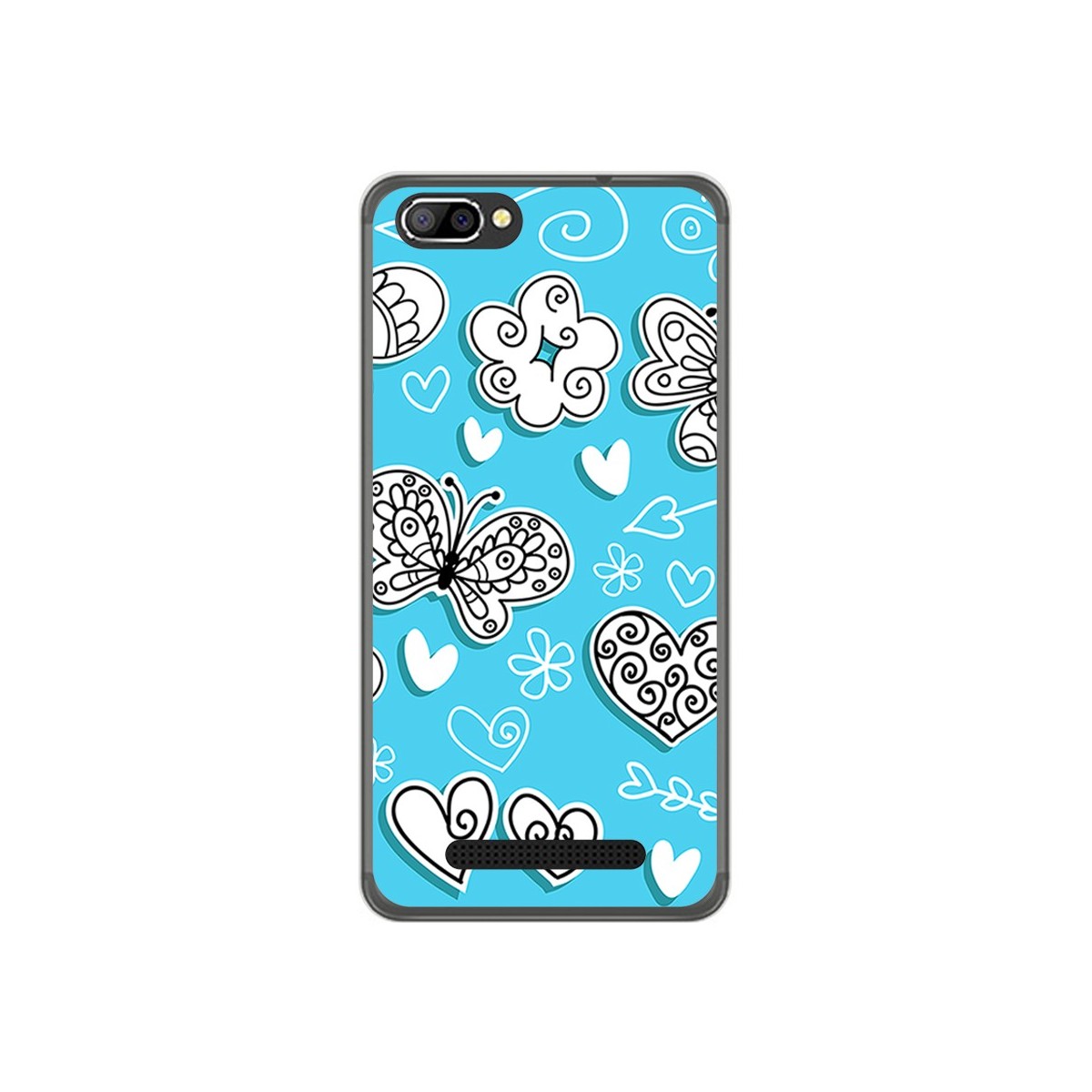 Funda Gel Tpu para Doogee X20 / X20L Diseño Mariposas Dibujos