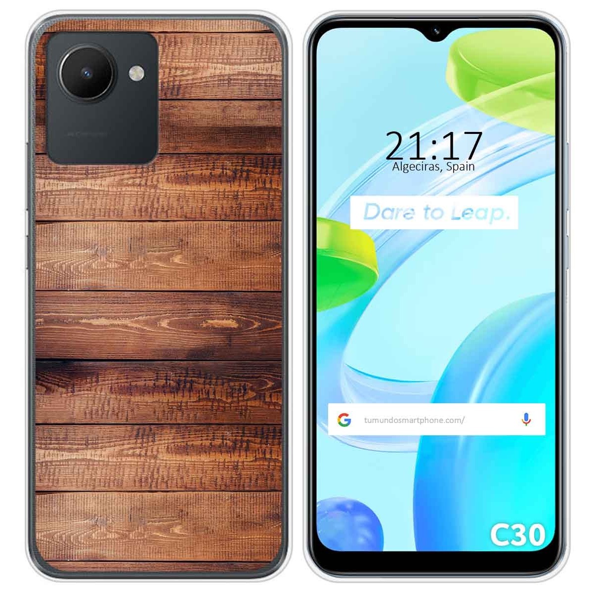 Funda Silicona para Realme C30 diseño Madera 02 Dibujos
