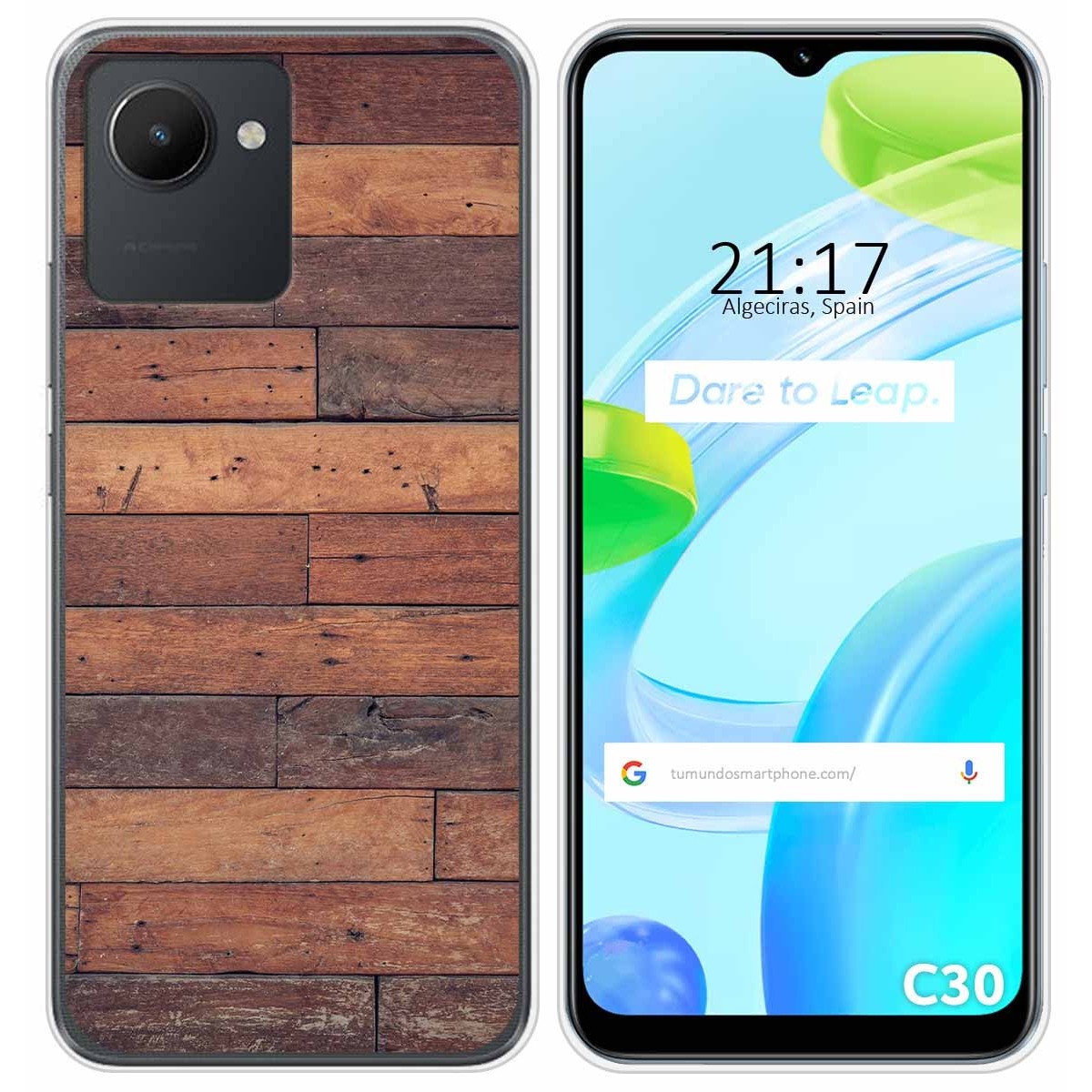 Funda Silicona para Realme C30 diseño Madera 03 Dibujos