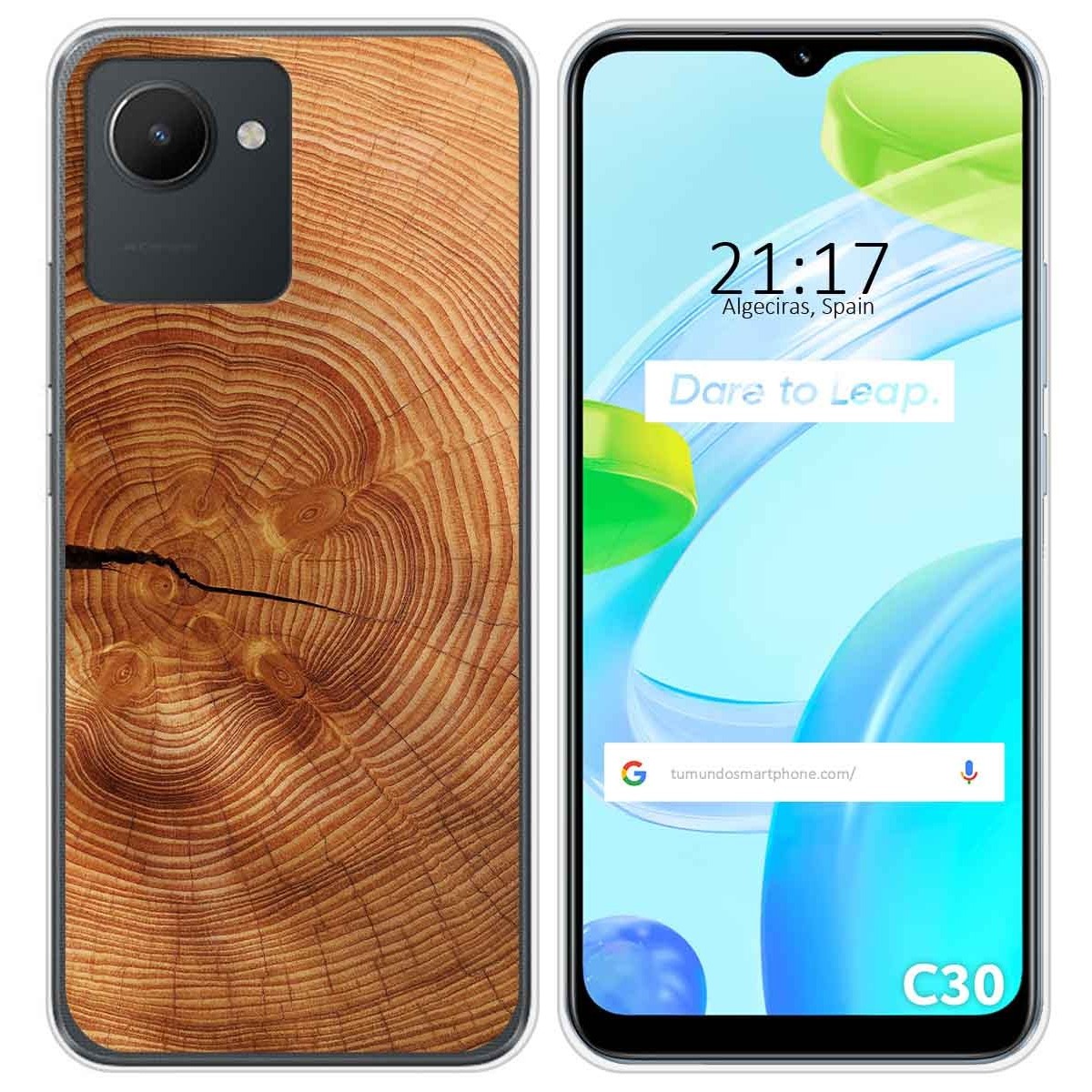 Funda Silicona para Realme C30 diseño Madera 04 Dibujos
