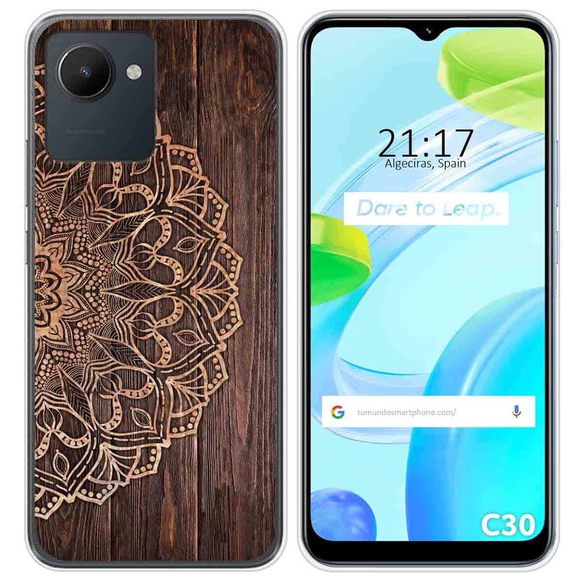 Funda Silicona para Realme C30 diseño Madera 06 Dibujos