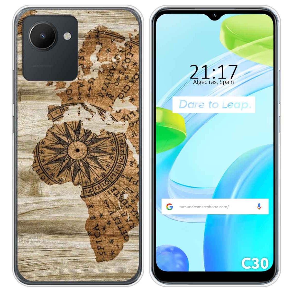 Funda Silicona para Realme C30 diseño Madera 07 Dibujos