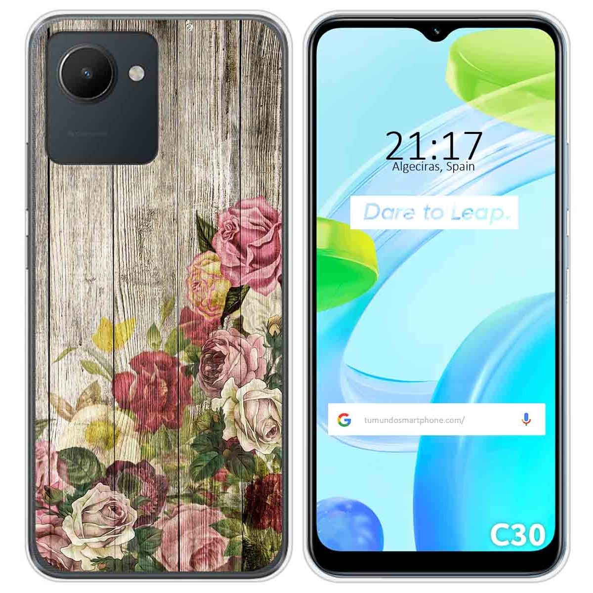 Funda Silicona para Realme C30 diseño Madera 08 Dibujos