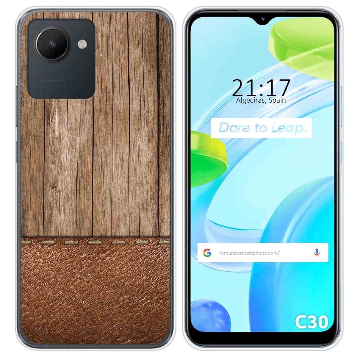 Funda Silicona para Realme C30 diseño Madera 09 Dibujos