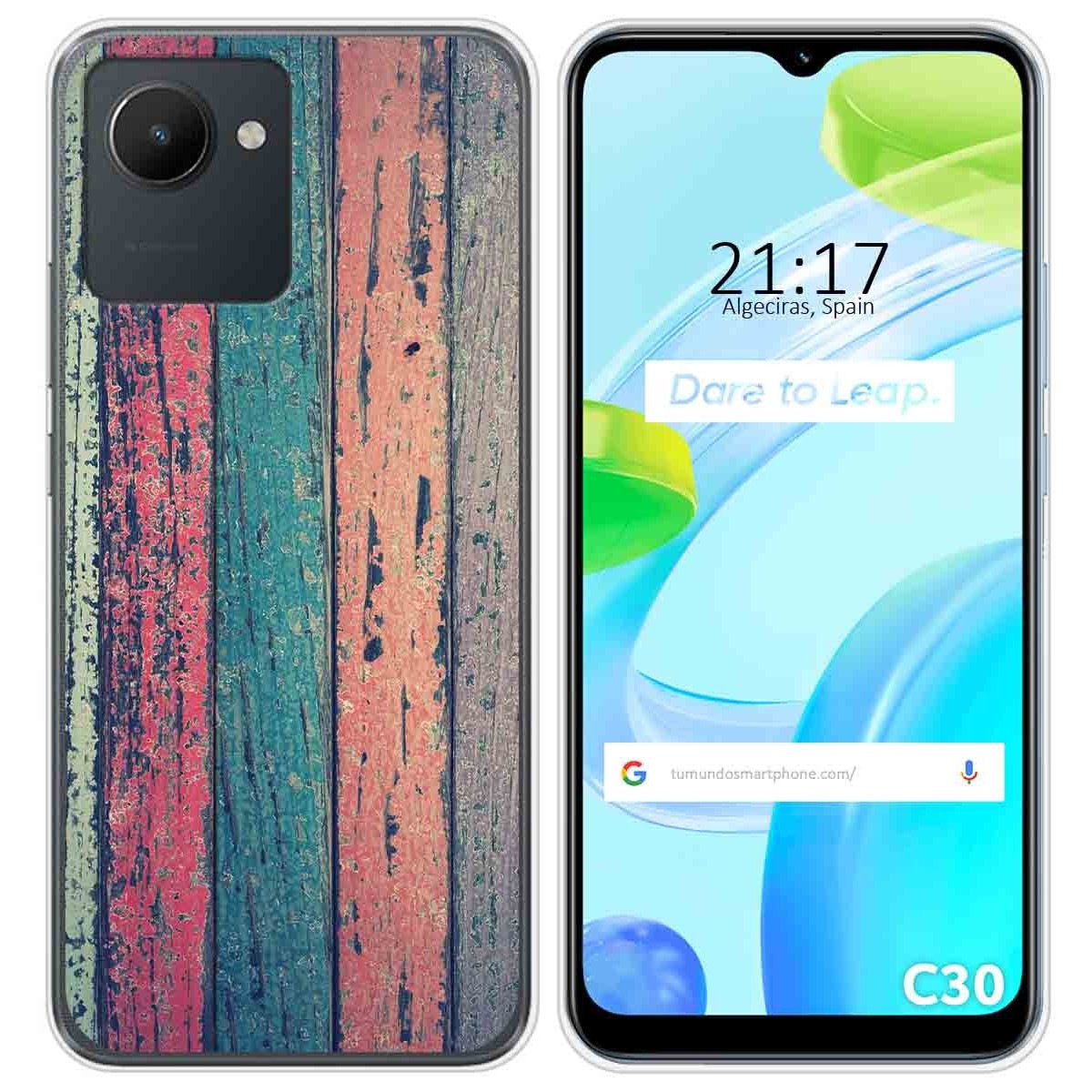 Funda Silicona para Realme C30 diseño Madera 10 Dibujos