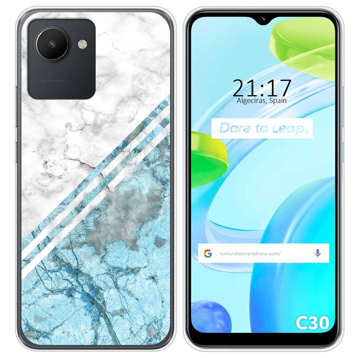 Funda Silicona para Realme C30 diseño Mármol 02 Dibujos