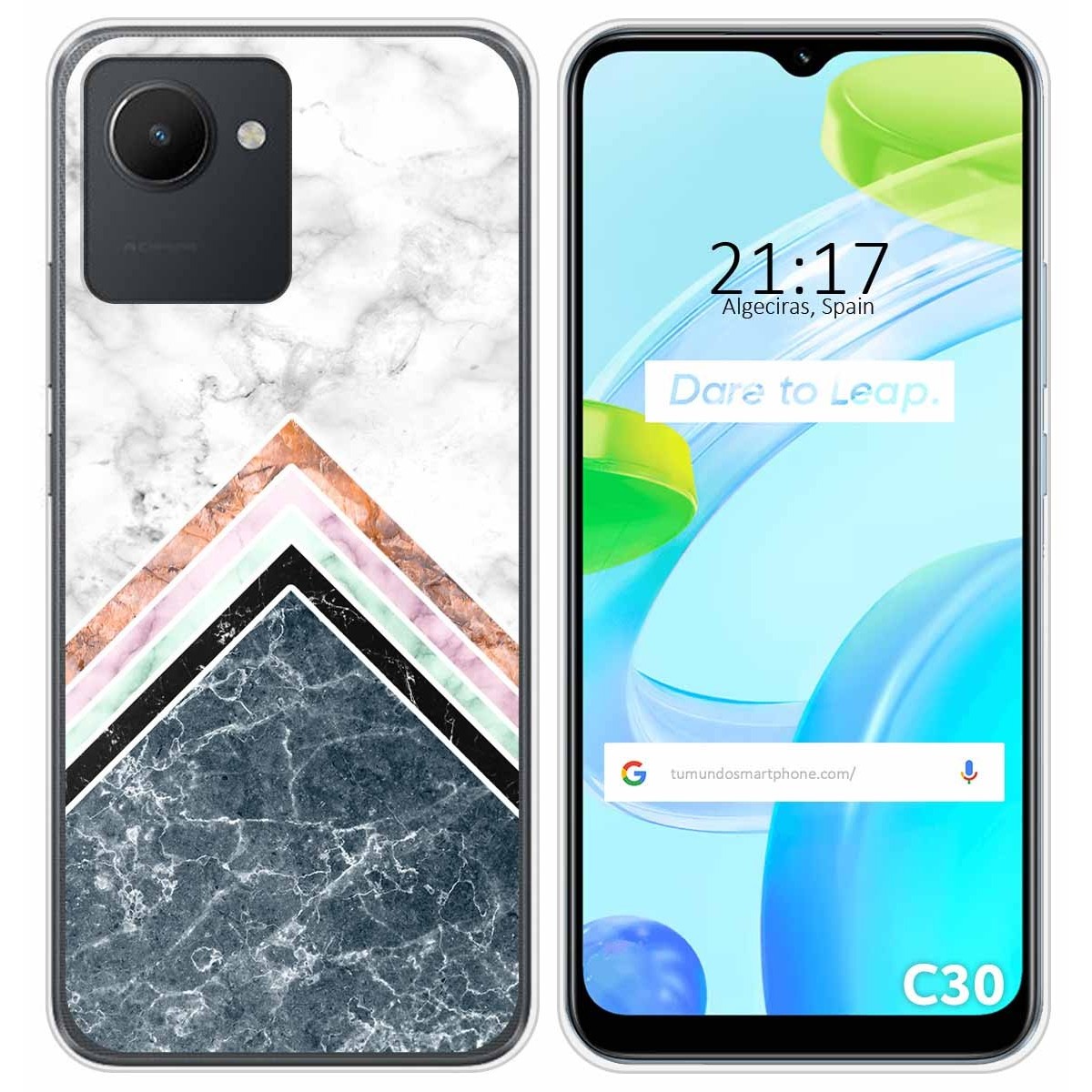 Funda Silicona para Realme C30 diseño Mármol 05 Dibujos