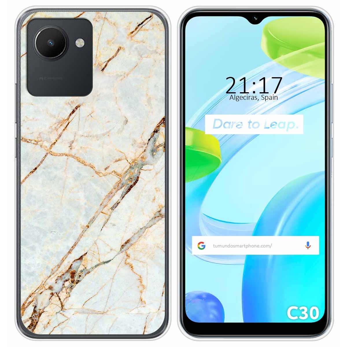 Funda Silicona para Realme C30 diseño Mármol 13 Dibujos