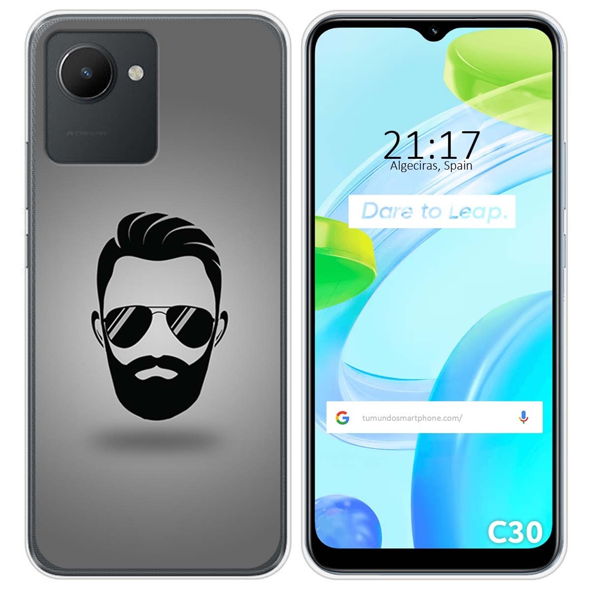 Funda Silicona para Realme C30 diseño Barba Dibujos