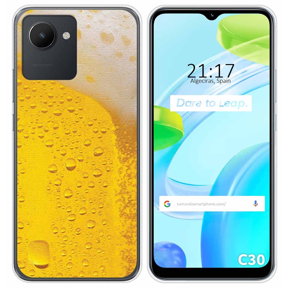 Funda Silicona para Realme C30 diseño Cerveza Dibujos