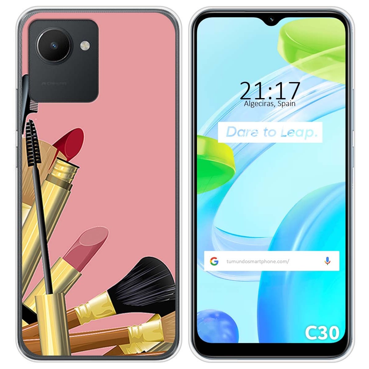 Funda Silicona para Realme C30 diseño Brochas Dibujos