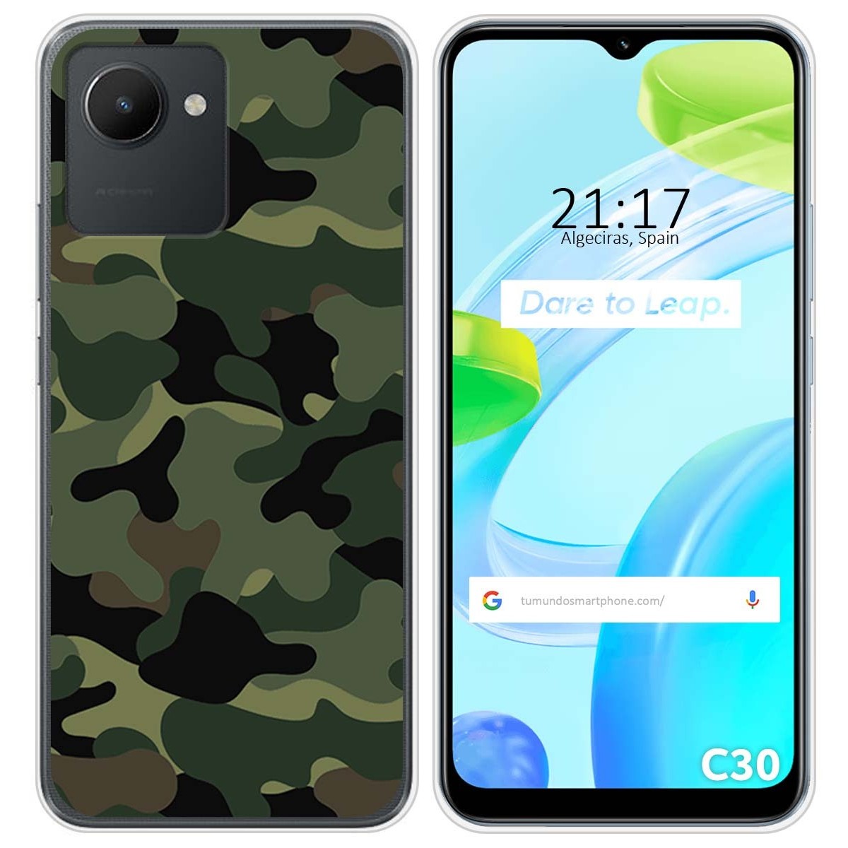Funda Silicona para Realme C30 diseño Camuflaje Dibujos