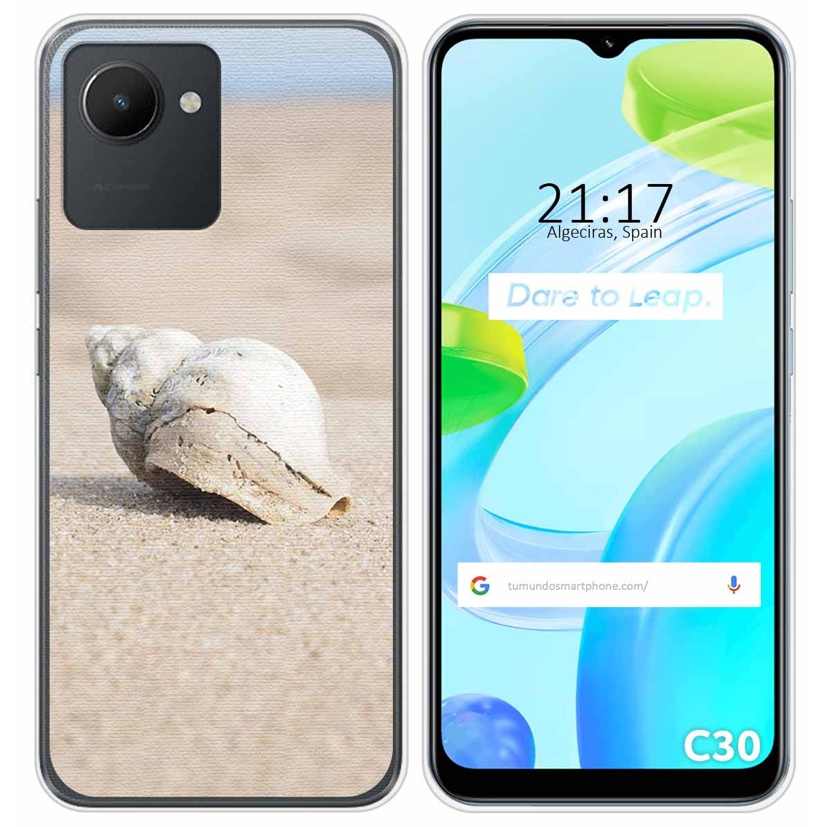 Funda Silicona para Realme C30 diseño Concha Dibujos