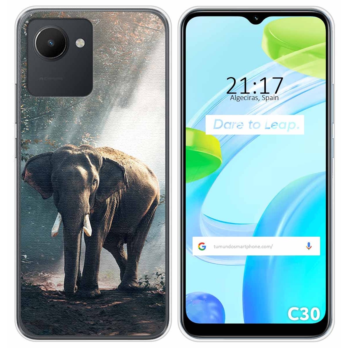 Funda Silicona para Realme C30 diseño Elefante Dibujos