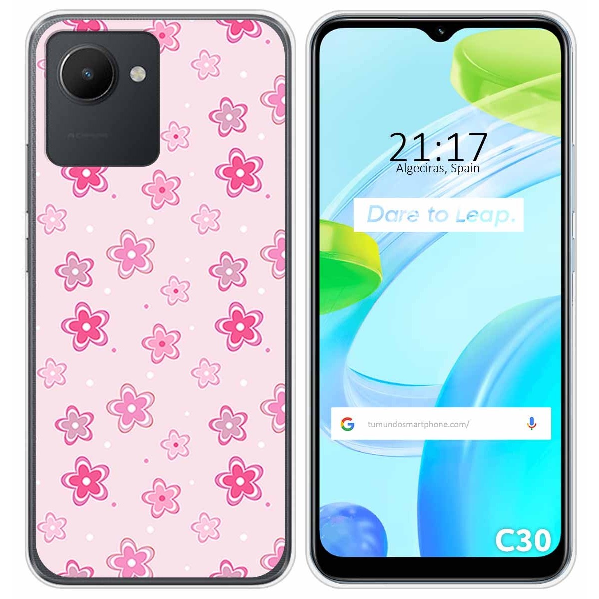 Funda Silicona para Realme C30 diseño Flores Dibujos