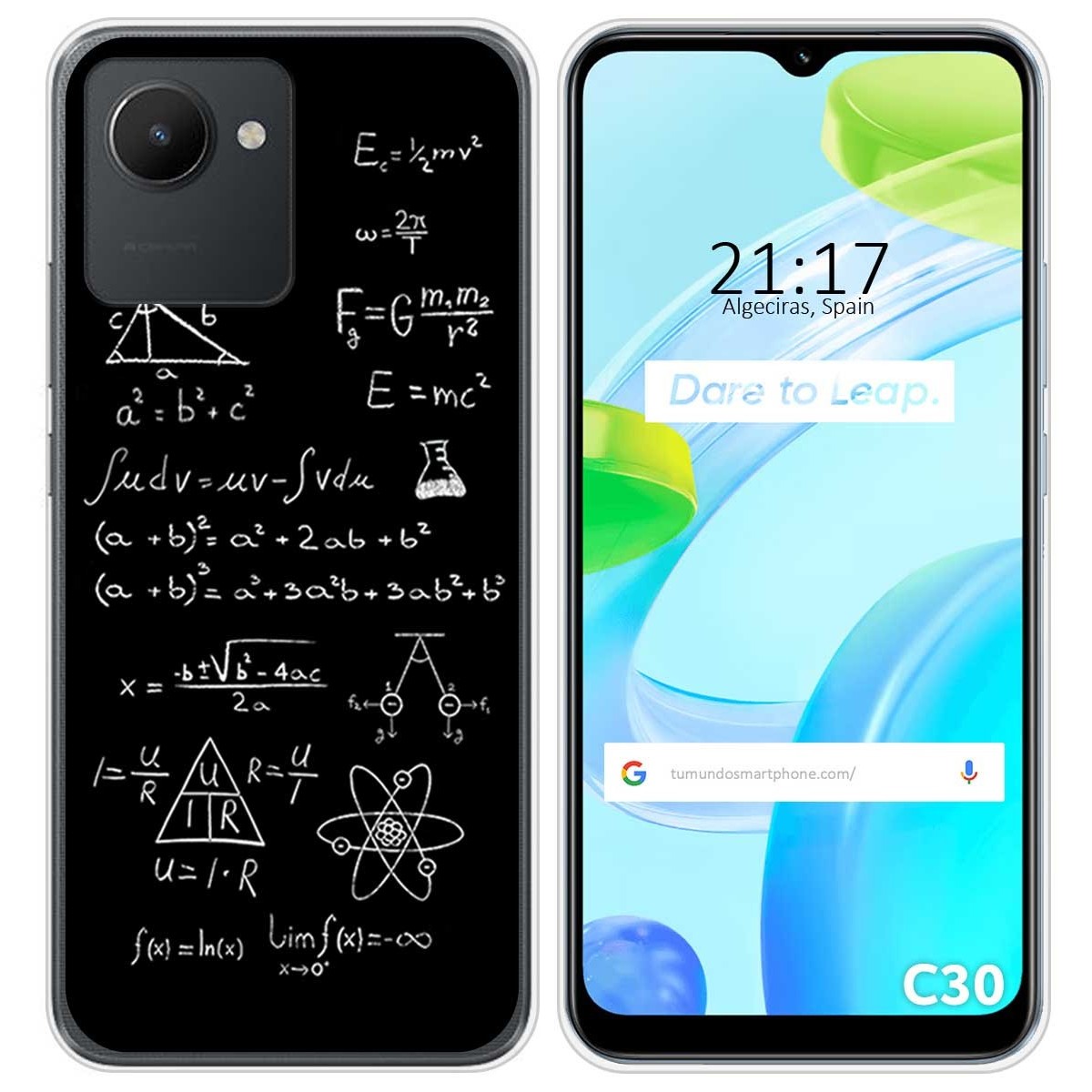 Funda Silicona para Realme C30 diseño Formulas Dibujos