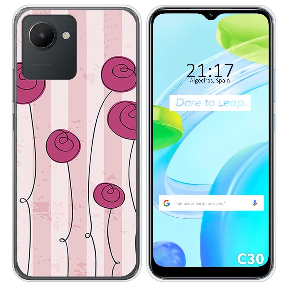 Funda Silicona para Realme C30 diseño Flores Vintage Dibujos