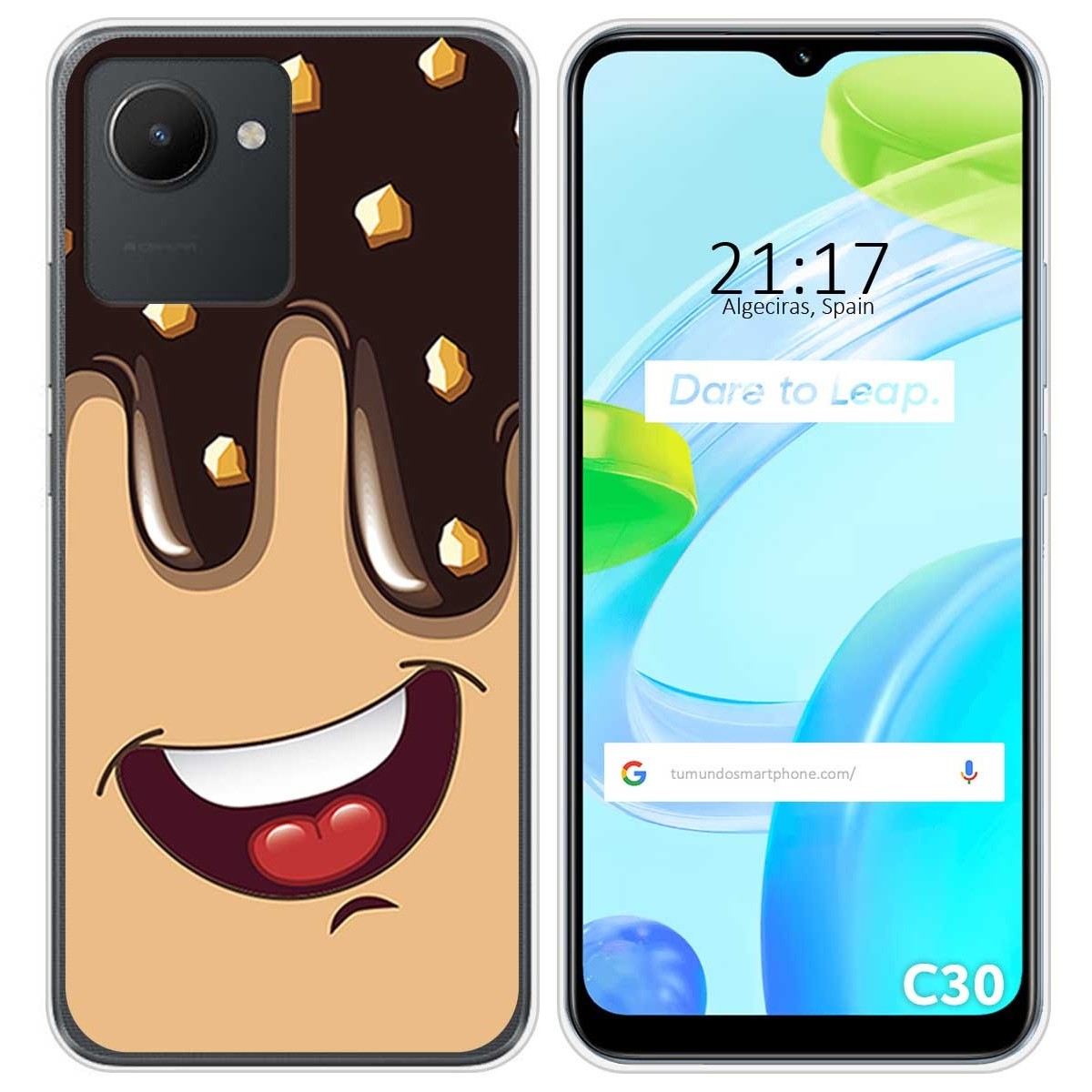 Funda Silicona para Realme C30 diseño Helado Chocolate Dibujos