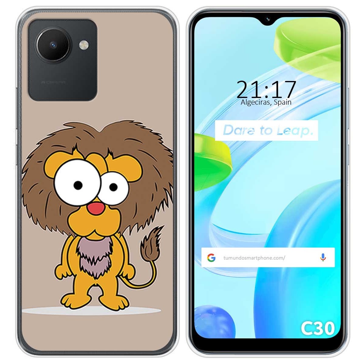 Funda Silicona para Realme C30 diseño Leon Dibujos
