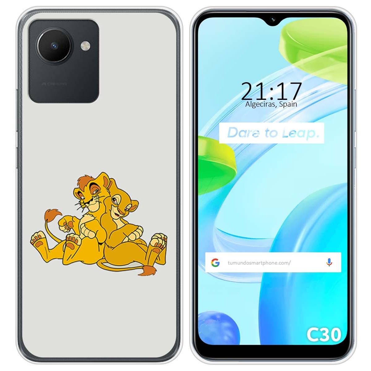 Funda Silicona para Realme C30 diseño Leones Dibujos