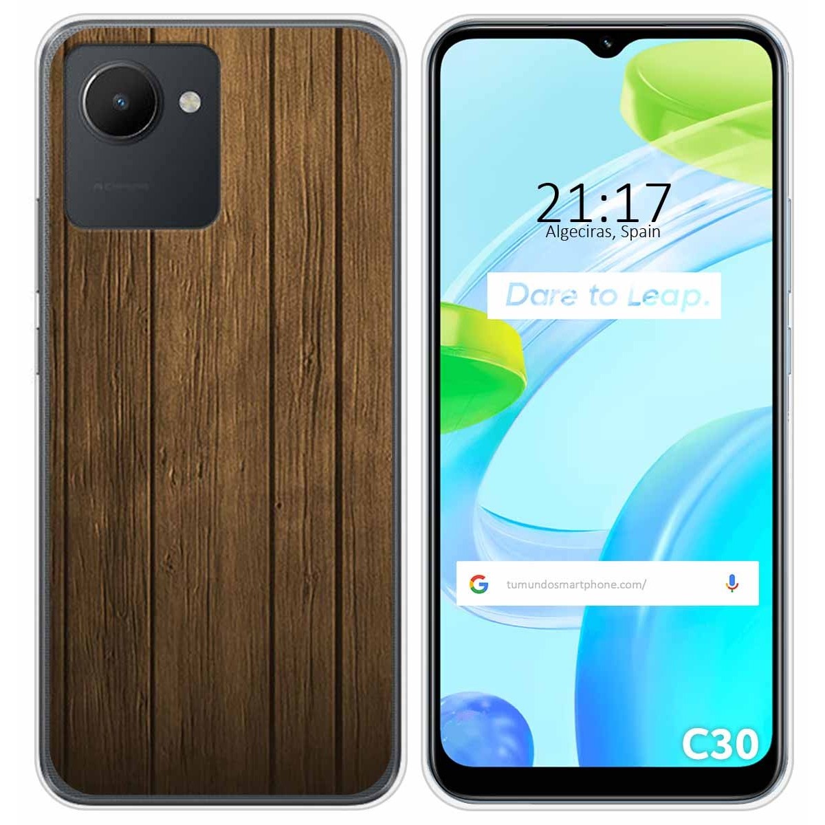 Funda Silicona para Realme C30 diseño Madera Dibujos