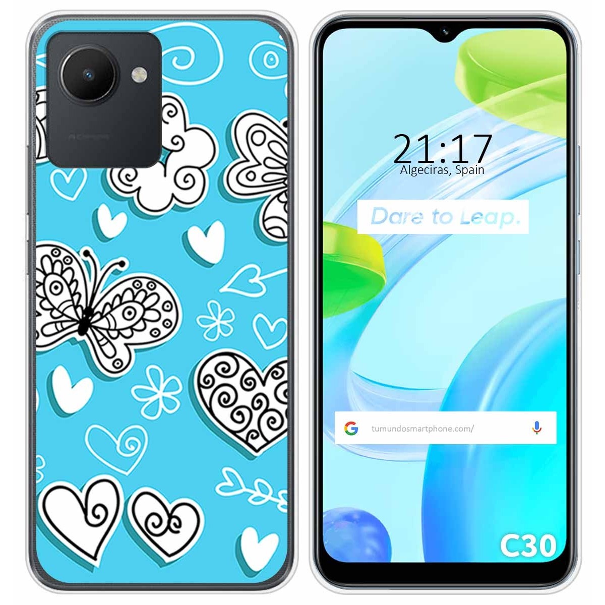 Funda Silicona para Realme C30 diseño Mariposas Dibujos