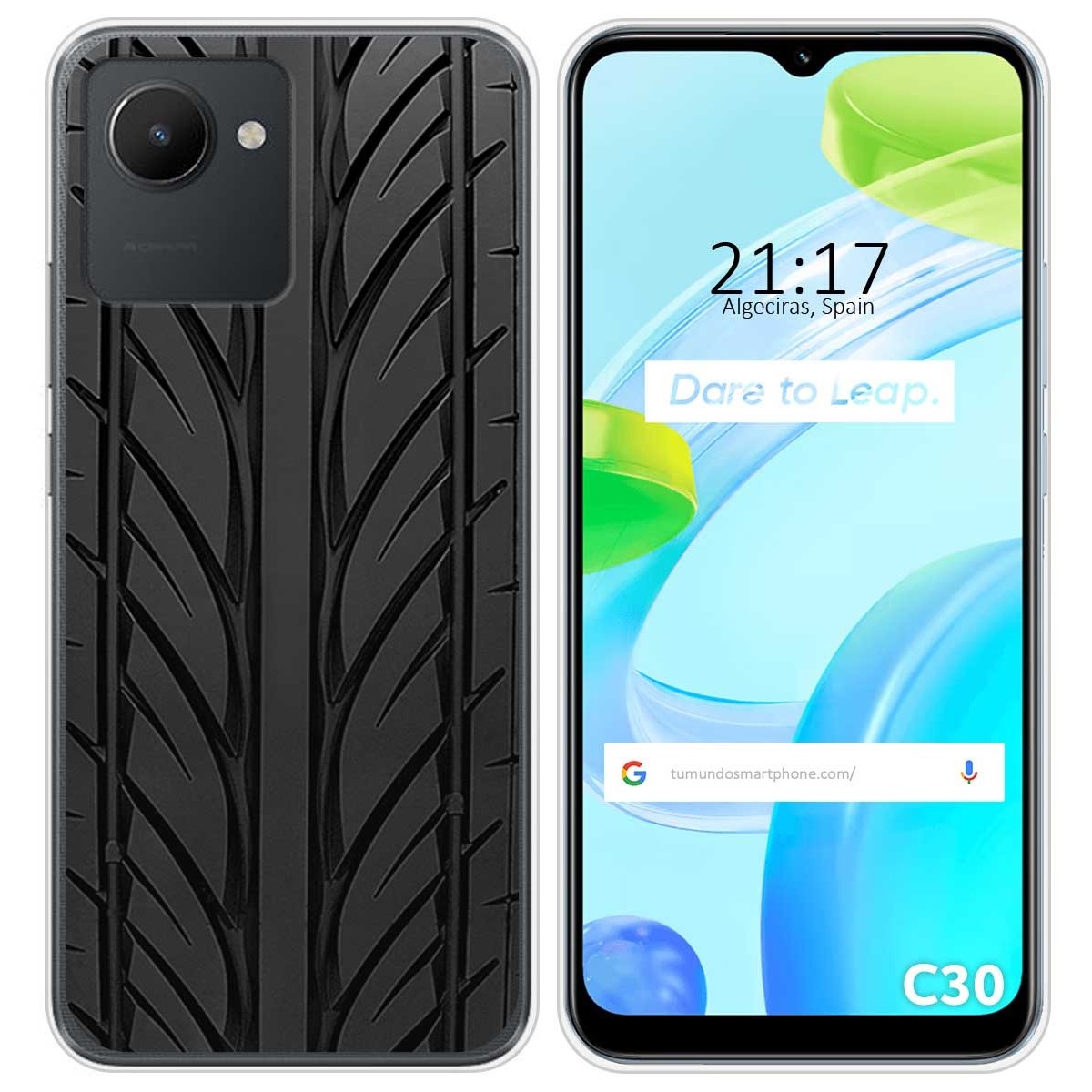 Funda Silicona para Realme C30 diseño Neumatico Dibujos
