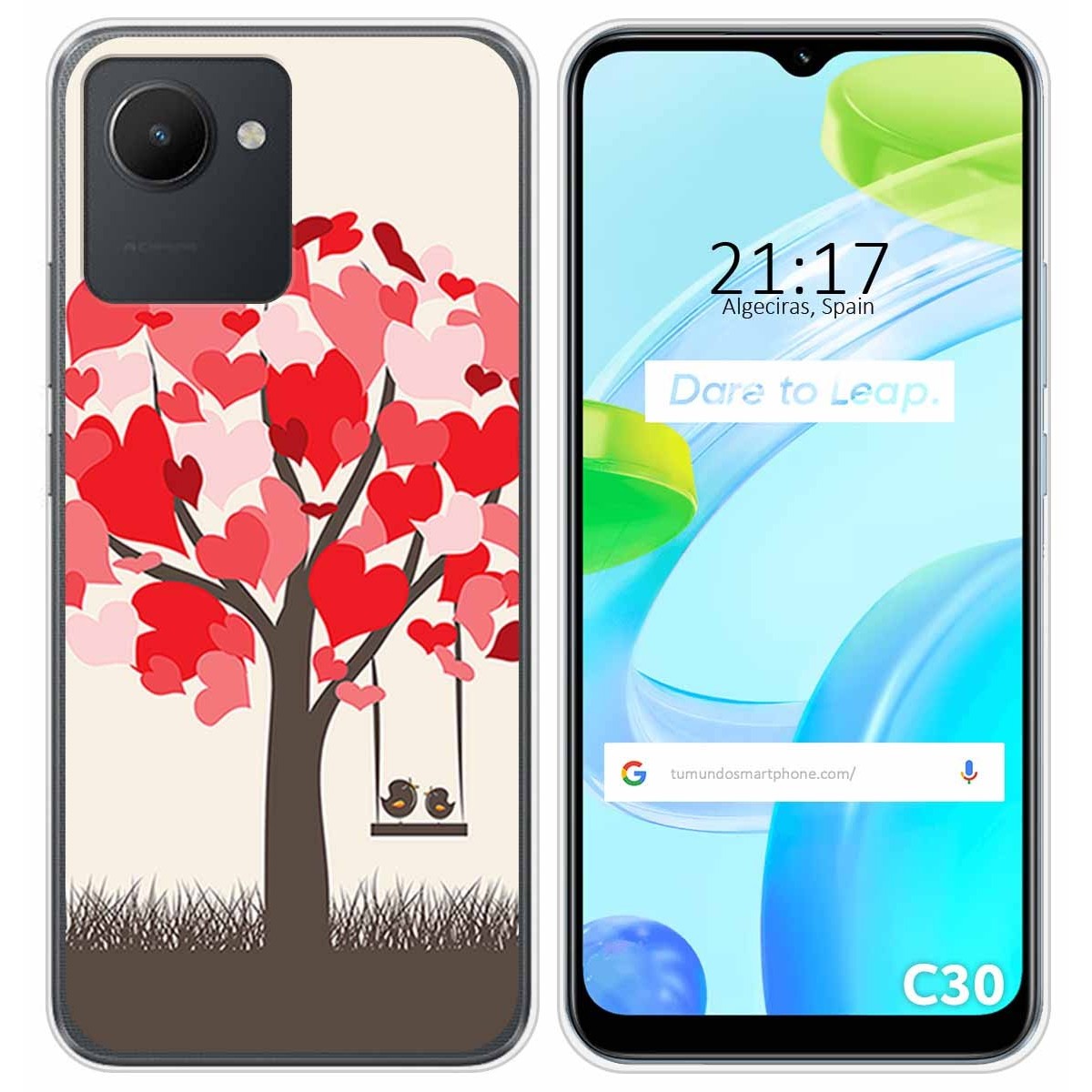 Funda Silicona para Realme C30 diseño Pajaritos Dibujos