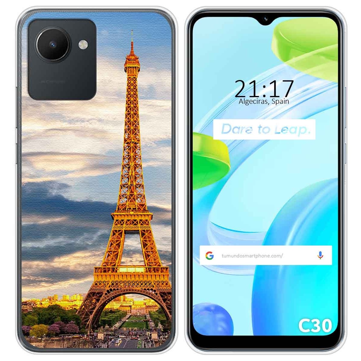 Funda Silicona para Realme C30 diseño Paris Dibujos
