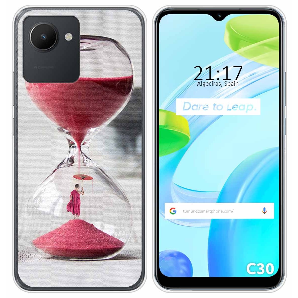 Funda Silicona para Realme C30 diseño Reloj Dibujos